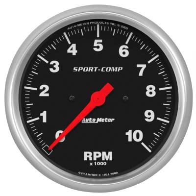 AutoMeter GAUGE, TACHOMETER, 5" , 10K RPM, IN-DASH, SPORT-COMP 3990