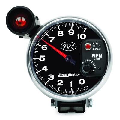 AutoMeter GAUGE, TACHOMETER, 5" , 10K RPM, PEDESTAL W/ EXT. SHIFT-LITE, GS 3899