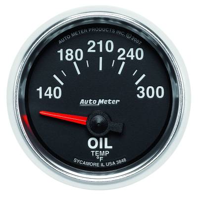 AutoMeter GAUGE, OIL TEMP, 2 1/16" , 140-300 Degrees F, ELECTRIC, GS 3848