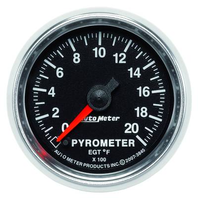 AutoMeter GAUGE, PYROMETER (EGT), 2 1/16" , 2000 Degrees F, DIGITAL STEPPER MOTOR, GS 3845