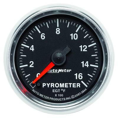 AutoMeter GAUGE, PYROMETER (EGT), 2 1/16" , 1600 Degrees F, DIGITAL STEPPER MOTOR, GS 3844
