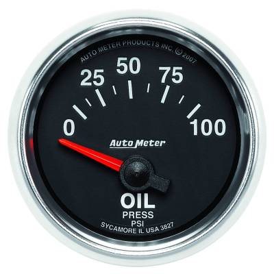 AutoMeter GAUGE, OIL PRESSURE, 2 1/16" , 100PSI, ELECTRIC, GS 3827