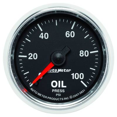 AutoMeter GAUGE, OIL PRESSURE, 2 1/16" , 100PSI, MECHANICAL, GS 3821