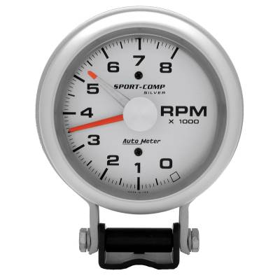 AutoMeter GAUGE, TACHOMETER, 3 3/4" , 8K RPM, PEDESTAL W/ RED LINE, ULTRA-LITE 3781
