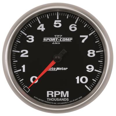 AutoMeter GAUGE, TACHOMETER, 5" , 10K RPM, IN-DASH, SPORT-COMP II 3698