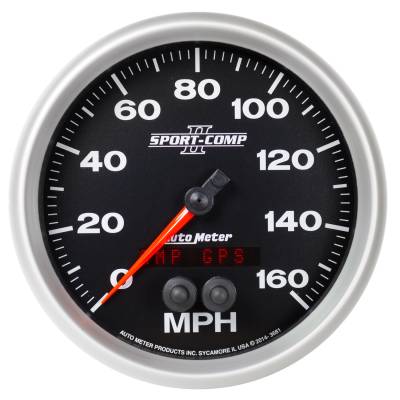 AutoMeter GAUGE, SPEEDOMETER, 5" , 160MPH, GPS, SPORT-COMP II 3681