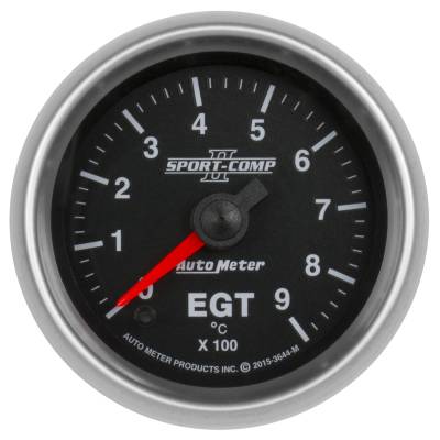 AutoMeter GAUGE,PYROMETER (EGT),2 1/16",900 Degrees C,DIGITAL STEPPER MOTOR,SPORT-COMP II 3644-M