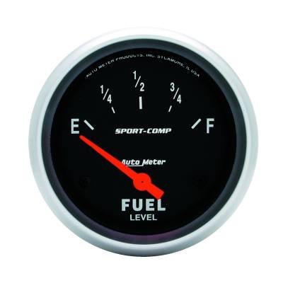 AutoMeter GAUGE, FUEL LEVEL, 2 5/8" , 0OE TO 30OF, ELEC, SPORT-COMP 3517