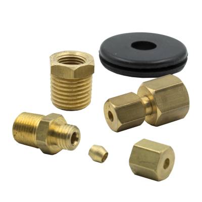 AutoMeter FITTING KIT, 1/8" NPTF COMPRESSION TO 1/8" LINE, BRASS 3290