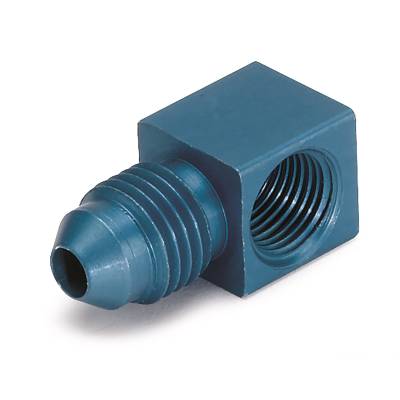 AutoMeter FITTING,ADAPTER,90 Degree,1/8" NPTF FEMALE TO -4AN MALE,ALUMINUM,BLUE ANODIZED 3278