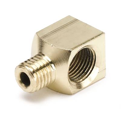 Fabrication - Pipe Fittings & Plugs - AutoMeter - AutoMeter FITTING, ADAPTER, 90 Degree, 1/8" NPTF FEMALE TO 1/8" COMPRESSION MALE, BRASS 3272