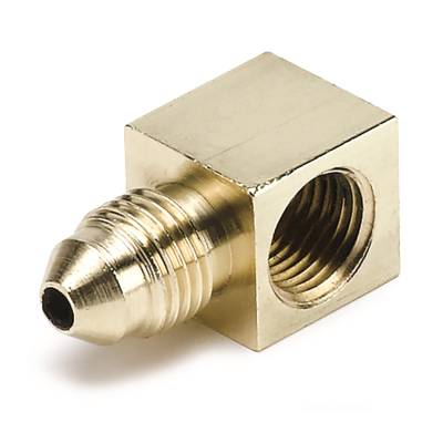 AutoMeter FITTING, ADAPTER, 90 Degree, 1/8" NPTF FEMALE TO -3AN MALE, BRASS 3270