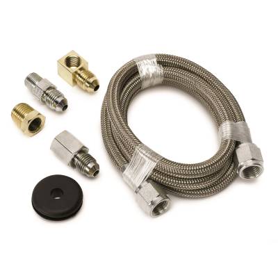 Fabrication - Braided Hose - AutoMeter - AutoMeter LINE, BRAIDED STAINLESS STEEL, #4 DIA., 3FT. LENGTH, -4AN AND 1/8" NPTF FITTINGS 3227