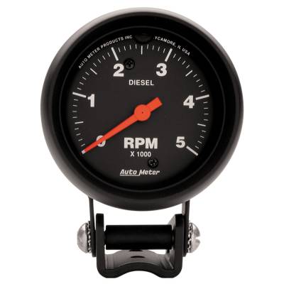 AutoMeter GAUGE, TACHOMETER, 2 5/8" , 5K RPM DIESEL, PEDESTAL, Z-SERIES 2888