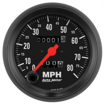 AutoMeter GAUGE, SPEEDOMETER, 3 3/8" , 80MPH, MECHANICAL, Z-SERIES 2690