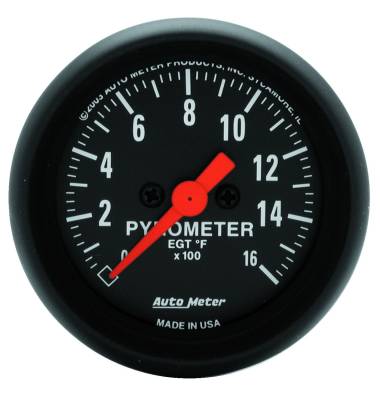 AutoMeter GAUGE, PYROMETER (EGT), 2 1/16", 1600 Degrees F, DIGITAL STEPPER MOTOR, Z-SERIES 2654