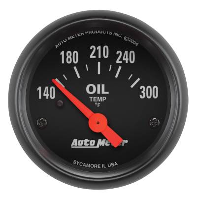 AutoMeter GAUGE, OIL TEMP, 2 1/16" , 140-300 Degrees F, ELECTRIC, Z-SERIES 2639