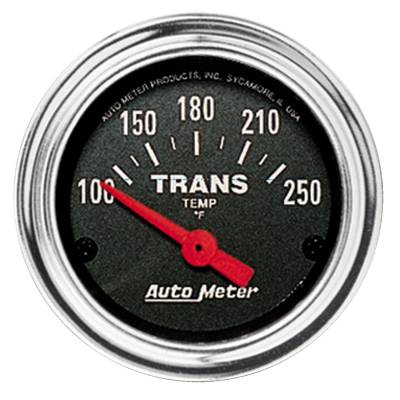 AutoMeter GAUGE, TRANS TEMP, 2 1/16" , 100-250 Degrees F, ELECTRIC, TRADITIONAL CHROME 2552
