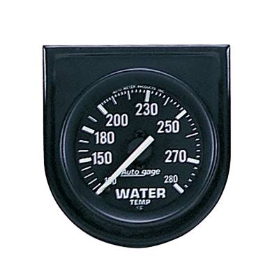AutoMeter GAUGE CONSOLE, WATER TEMP, 2" , 280 Degrees F, BLK DIAL, BLK BEZEL, AUTOGAGE 2333