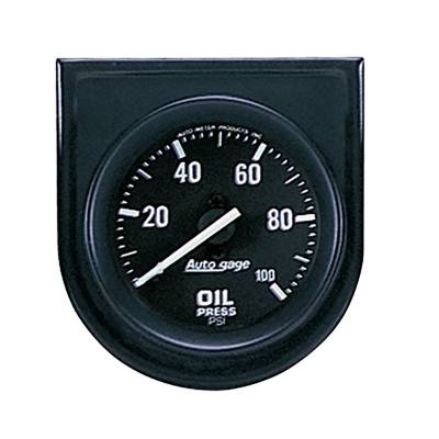 AutoMeter GAUGE CONSOLE, OIL PRESS, 2" , 100PSI, BLK DIAL, BLK BEZEL, AUTOGAGE 2332