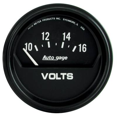 AutoMeter GAUGE, VOLTMETER, 2 5/8" , 16V, ELEC, BLACK, AUTOGAGE 2319