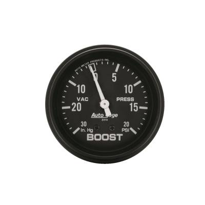 AutoMeter GAUGE, VAC/BOOST, 2 5/8" , 30INHG-20PSI, MECHANICAL, BLACK, AUTOGAGE 2310