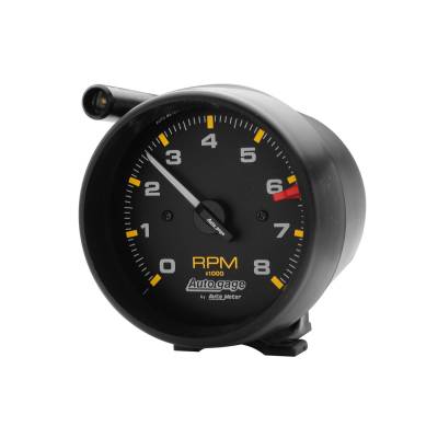 AutoMeter GAUGE, TACH, 3 3/4" , 8K RPM, PEDESTAL W/EXT SHIFT LIGHT, BLK DIAL BLK CASE, AG 2309