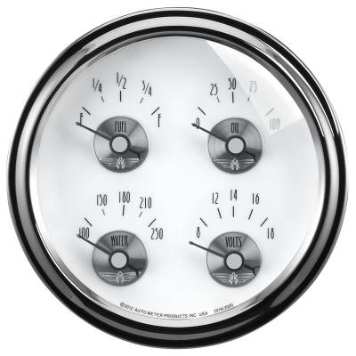AutoMeter GAUGE, QUAD, 5" , 0OE TO 90OF, ELEC, PRESTIGE PEARL 2020