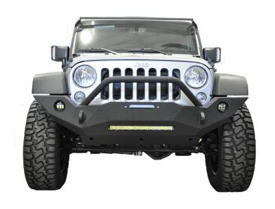 Bumpers & Components - Bumpers - DV8 Offroad - DV8 Offroad Jeep Front Full Size Bumper FS-18 FBSHTB-18