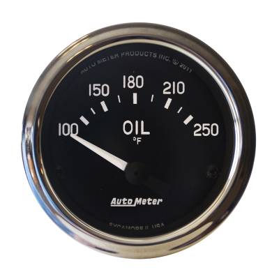 AutoMeter GAUGE, OIL TEMP, 2 1/16" , 100-250 Degrees F, ELECTRIC, COBRA 201018