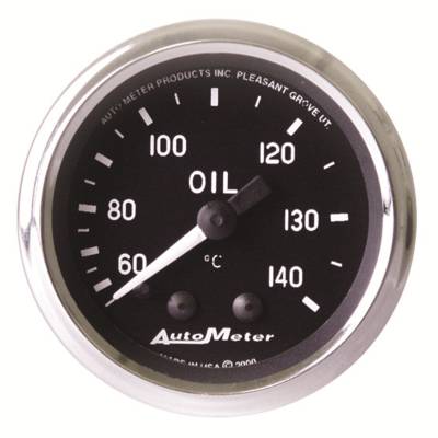 AutoMeter GAUGE, OIL TEMP, 2 1/16" , 60-140 Degrees C, MECHANICAL, COBRA 201008