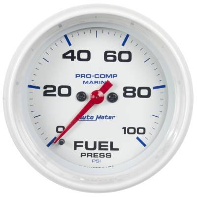 AutoMeter GAUGE, FUEL PRESSURE, 2 5/8" , 100PSI, DIGITAL STEPPER MOTOR, MARINE WHITE 200851