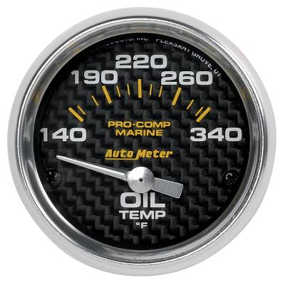 AutoMeter GAUGE, OIL TEMP, 2 1/16" , 140-300 Degrees F, ELECTRIC, MARINE CARBON FIBER 200764-40