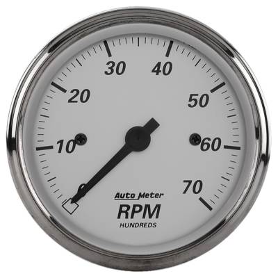 AutoMeter GAUGE, TACHOMETER, 3 1/8" , 7K RPM, IN-DASH, AMERICAN PLATINUM 1995