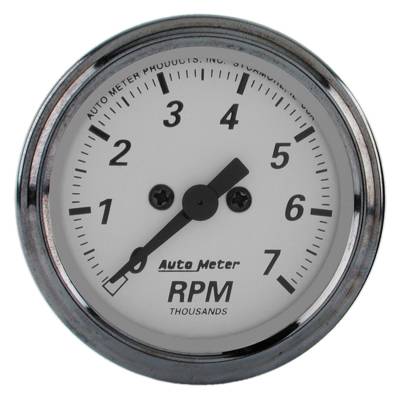 AutoMeter GAUGE, TACHOMETER, 2 1/16" , 7K RPM, IN-DASH, AMERICAN PLATINUM 1994