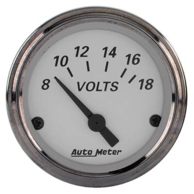 AutoMeter GAUGE, VOLTMETER, 2 1/16" , 18V, ELEC, AMERICAN PLATINUM 1992