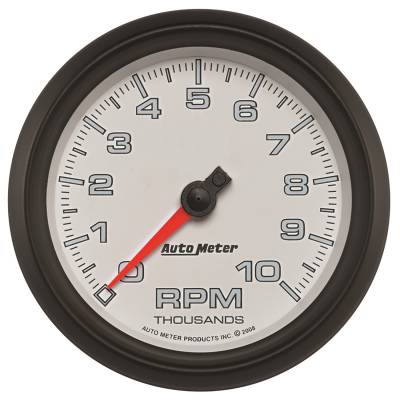 AutoMeter GAUGE, TACHOMETER, 3 3/8" , 10K RPM, WHITE, PRO-CYCLE 19598