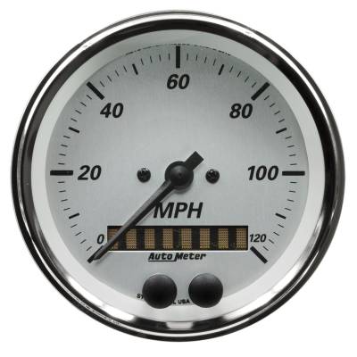 AutoMeter GAUGE, SPEEDOMETER, 3 3/8" , 120MPH, GPS, AMERICAN PLATINUM 1949