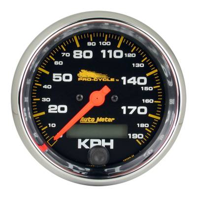 AutoMeter GAUGE, SPEEDO, 3 3/4" , 120 MPH, ELEC, BLACK, PRO-CYCLE 19350