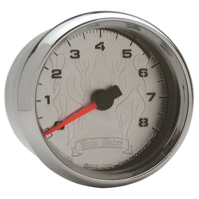AutoMeter GAUGE, TACH, 2 5/8" , 8K RPM, 2&4 CYLINDER, CHROME FLAME, PRO-CYCLE 19309
