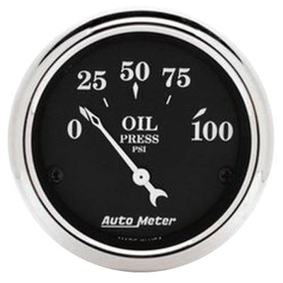 AutoMeter GAUGE, OIL PRESS, 2 1/16" , 100PSI, ELEC, OLD TYME BLACK 1727