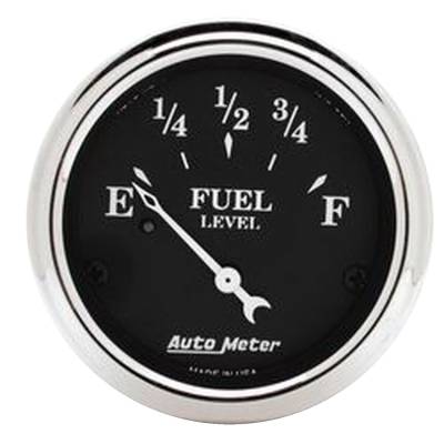 AutoMeter GAUGE, FUEL LEVEL, 2 1/16" , 240OE TO 33OF, ELEC, OLD TYME BLACK 1717