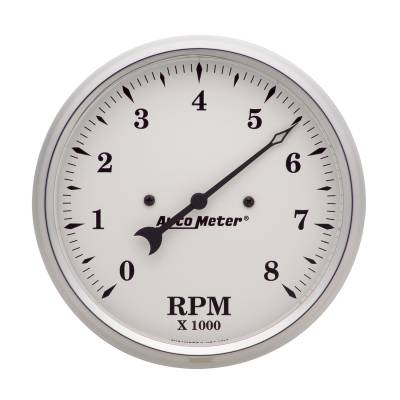 AutoMeter GAUGE, TACHOMETER, 5" , 8K RPM, IN-DASH, OLD TYME WHITE 1699