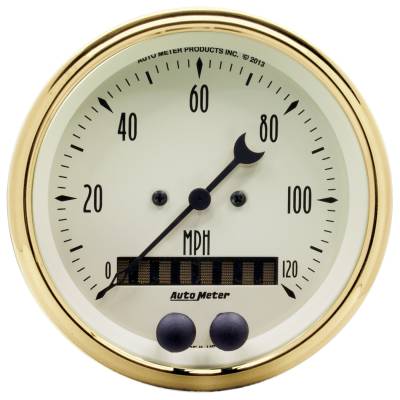 AutoMeter GAUGE, SPEEDOMETER, 3 3/8" , 120MPH, GPS, GOLDEN OLDIES 1549