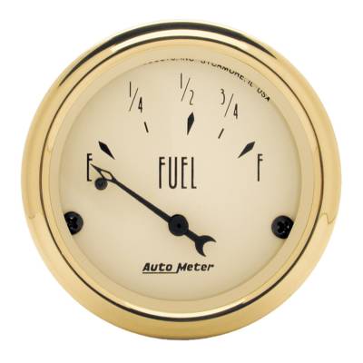 AutoMeter GAUGE, FUEL LEVEL, 2 1/16" , 73OE TO 10OF, ELEC, GOLDEN OLDIES 1505