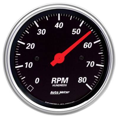 AutoMeter GAUGE, TACHOMETER, 3 3/8" , 8K RPM, IN-DASH, DESIGNER BLACK 1490
