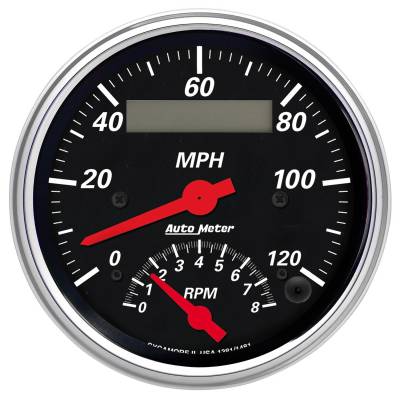 AutoMeter GAUGE, TACH/SPEEDO, 3 3/8" , 120MPH & 8K RPM, ELEC. PROGRAM., DESIGNER BLK 1481