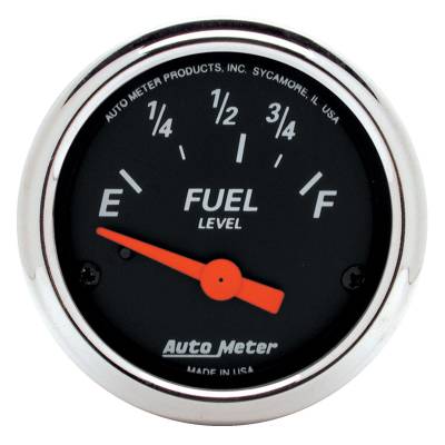 AutoMeter GAUGE, FUEL LEVEL, 2 1/16" , 73OE TO 10OF, ELEC, DESIGNER BLACK 1423