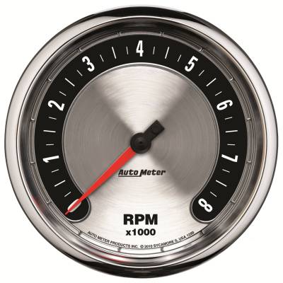 AutoMeter GAUGE, TACHOMETER, 5" , 8K RPM, IN-DASH, AMERICAN MUSCLE 1299