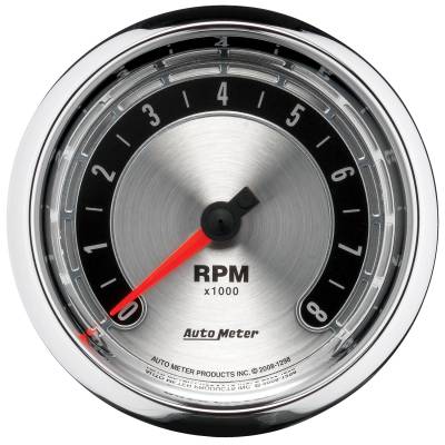 AutoMeter GAUGE, TACHOMETER, 3 3/8" , 8K RPM, IN-DASH, AMERICAN MUSCLE 1298